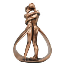 Affectionate Couples Embrace Kiss Romantic Couple Art Dancing Sculpture, Anniversary Wedding Statue Abstract Ornament