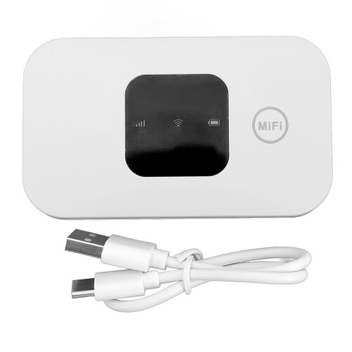 Routeur WiFi 4G LTE Mobile 2100mAh, Supporte 10 Utilisateurs, Blanc 1