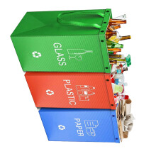Pack Of 3 Refuse Classification Waste Can Sleek Finish Enhances