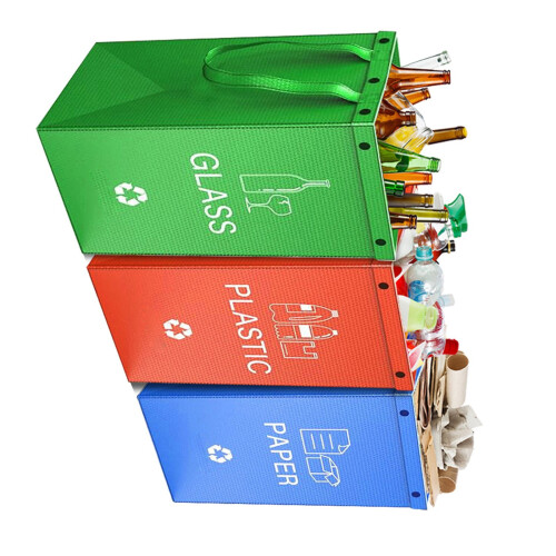 Pack Of 3 Refuse Classification Waste Can Sleek Finish Enhances