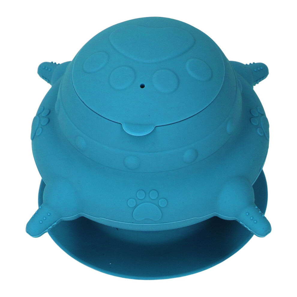 Blue Silicone Puppy Milk Feeder With 4 Nipples, Navy Small
