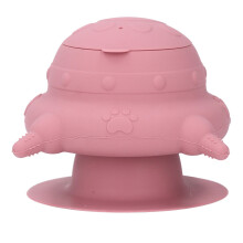 Silicone Puppy Feed Station with 4 Nipples for Puppies and Kittens Pink Colour