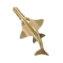 Feine Handwerkskunst, Messing-Sägefische, Skulptur, Tiefe, Meer,