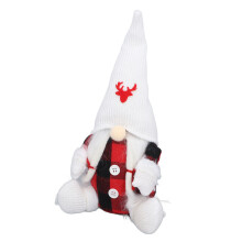 Gnomo di Natale Tipo 1 - a quadri rosso e nero, Taglia unica