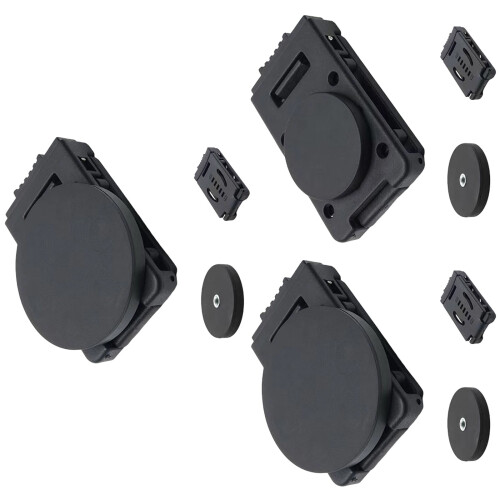 Pack of 3 Adjustable Belt Magnetic Clips Lockable-With Lock