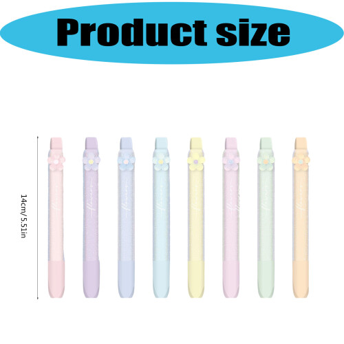 8Pcs Glittering Highlighter Marker Retractable Highlighter Pen 2