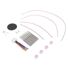 Stainless Steel Circular Knitting Needle Set 2.2-4.5mm with Interchangeable Cables