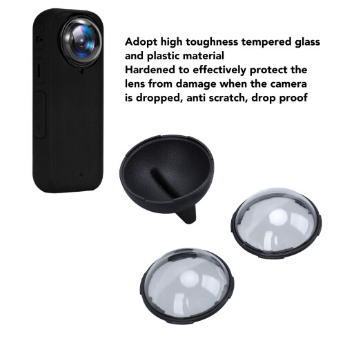2PCS Tempered Glass Lens Guard for X4 Action Camera with Rotating Bracket 2