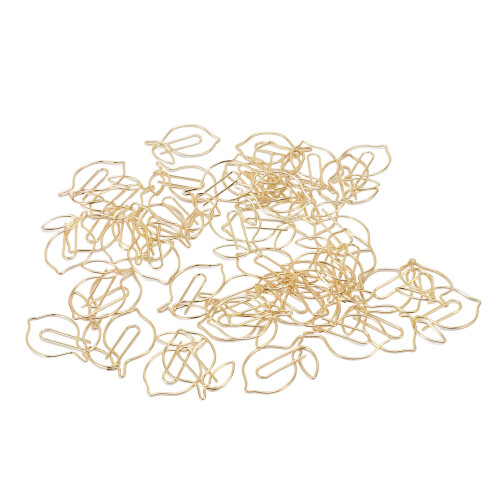 Gold Lemon Paperclip Set 100