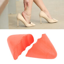 Relleno para zapatos de tacón alto Espuma de PU Almohadillas para los dedos de los pies Insertos naranjas de media talla Gruesos y suaves