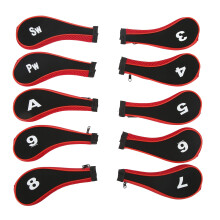 Golf Schläger Schutzhüllen 10 Stück rot Neopren