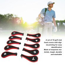 Golf Schläger Cover Set 10x rot Neopren