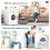10cm Grey Washing Machine Feet Pads x4 4
