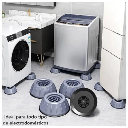 10cm Grey Washing Machine Feet Pads x4 2