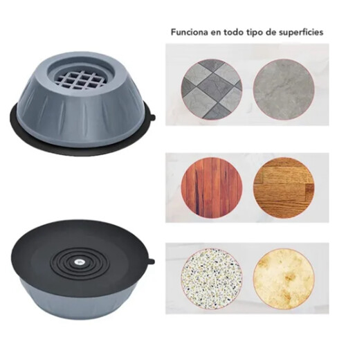 10cm Washing Machine Feet Pads Grey 4 Piece 2