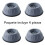 10cm Grey Washing Machine Feet Pads x4 16