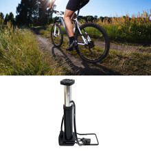 Tragbare Aluminium-Standpumpe für Fahrräder 120 psi Schwarz 420 mm Schlauch