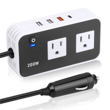 200w Automotive Power Inverter, 110v Ac Automotive Converter, Automotive Adapter Plug Socket, Car Laptop Charger US Plug