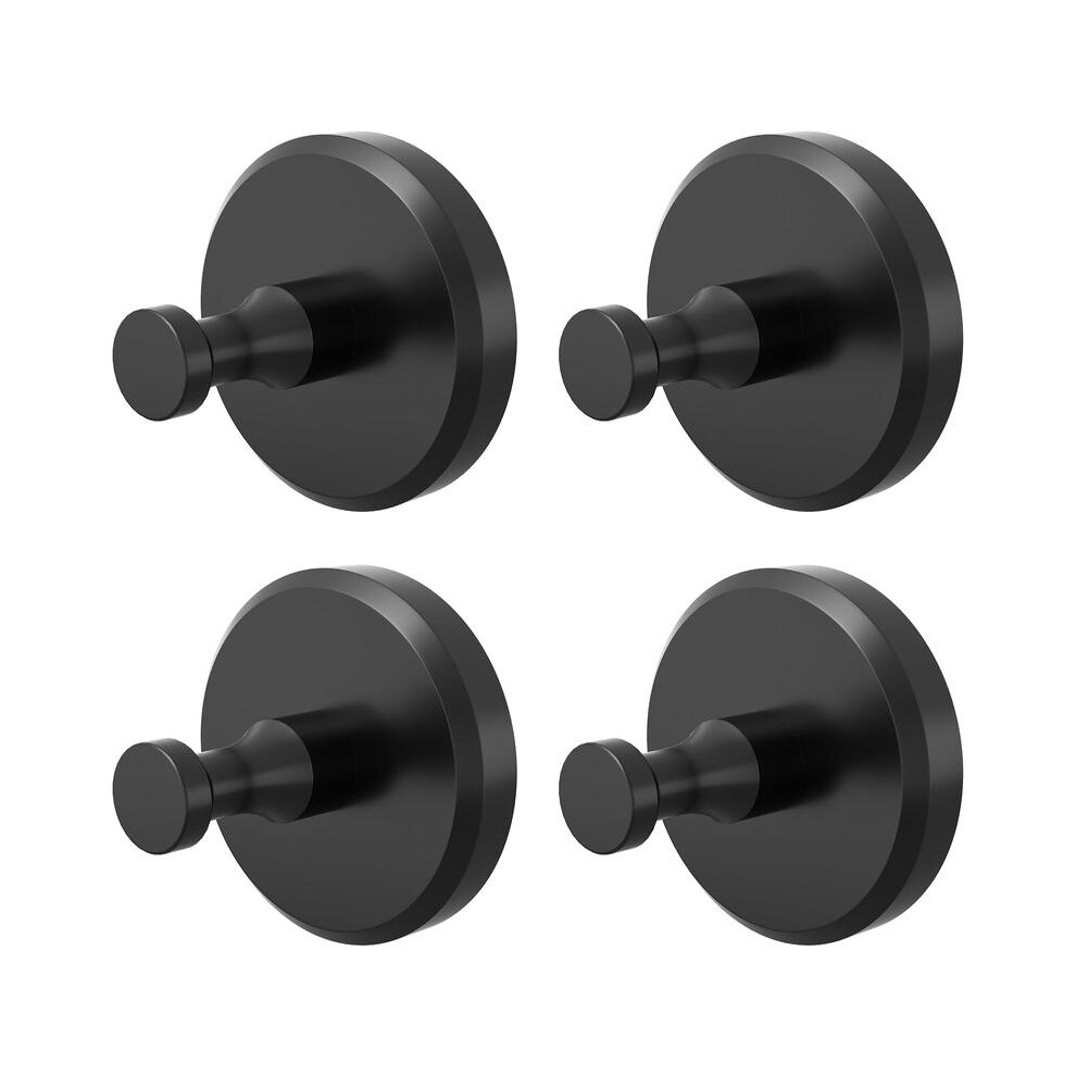 (Black, 4 Counts) Shower Suction Cup Hook, Bathroom Shower Suction Cup Hook, Bathroom Hook For Hanging Towel, Bathrobe, Bathroom 5011686712236