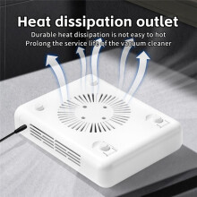 Professional Nail Dust Collector for Acrylic Nails with Hand Pillow 2Filters 5-Speed Turbine Brushless Vacuum Cleaner US