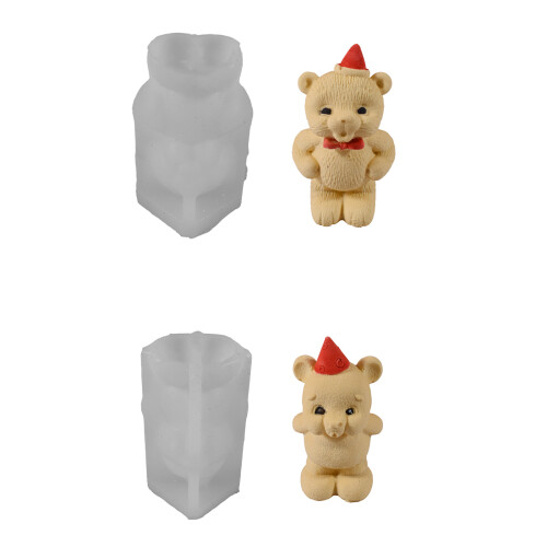 Cute Bear Silicone Candle Mold Candle Silicone-Backhand bear 1