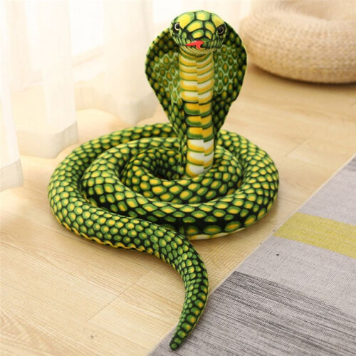 Stuffed Animal  Snake Plush Stuffed Python  Doll Prank Prop Animal Party Decoration Gift Green 1