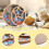 Decorações Do Ramadã para Casa - Bandeja de 11,6 Polegadas Eid Mubarak Pintura Religiosa Cupcake Comida Pratos de Doces Decorações de Madeira 8