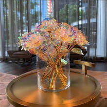 Wedding Decorations Colorful Foil Roses 'S Day and Valentine'S Day Decorations Plastic Rose Decoration