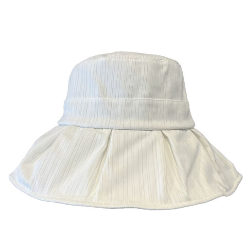 UV-resistente cappello da sole bianco a tesa larga in acrilico da donna 1