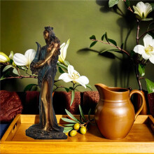 Statue de Fortuna Aux Yeux Bandés, Déesse Romaine Grecque Antique de la Fortune, Sculpture de Chance Vintage, Décorations pour la Maison, 29 cm