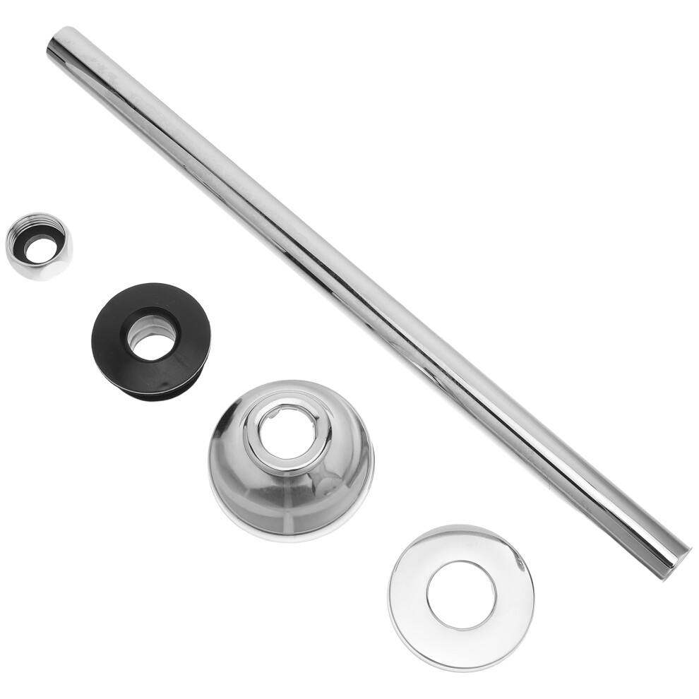 2Sets Silver Urinal Flush Valve Replacement Pipe With Leakproof Gasket 3673698973504