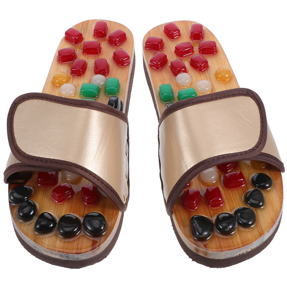 Happyyami 5Pairs Multi Material Foot Stone Massager Slippers For Household Use