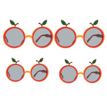 4Pcs Portable Orange Novelty Eyeglasses Kids Birthday Party Decor