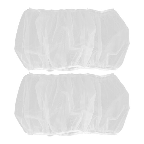 2Pcs White Birdcage Mesh Cover Polyester Dust Protector for Pet Cages