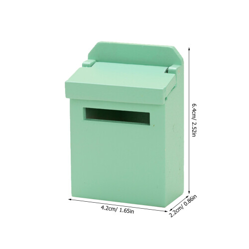 2Pcs Small Wooden Mini Mailbox Decor for Dollhouse Landscape 1