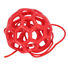 Hanging Rubber Feeding Toy Soft Horse Treat Ball for Home & Farm Red