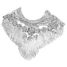 Embroidery Patches for Stage Costumes Wedding Dresses-Silver