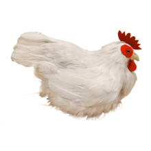 Künstliche gefiederte Henne-Huhn-Statue, realistische