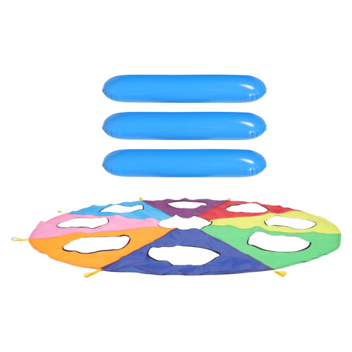 5Sets Polyester Rainbow Parachute Toy for Kids Cooperative Group Play 1