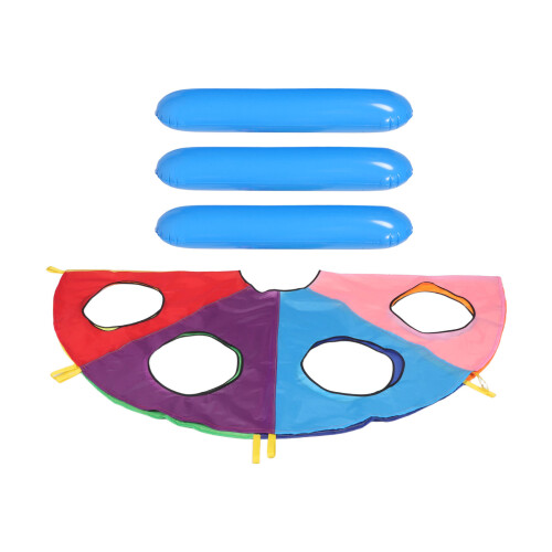 5Sets Polyester Rainbow Parachute Toy for Kids Cooperative Group Play 2