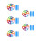 5Sets Polyester Rainbow Parachute Toy for Kids Cooperative Group Play 4