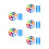 5Sets Polyester Rainbow Parachute Toy for Kids Cooperative Group Play 6