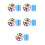 5Sets Polyester Rainbow Parachute Toy for Kids Cooperative Group Play 9