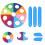 5Sets Polyester Rainbow Parachute Toy for Kids Cooperative Group Play 11