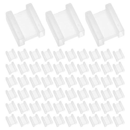 600Pcs Clear Plastic Dustproof Plug Covers for Home Power Sockets 1