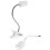 3Pcs White Lamp Socket Clip Holder Bendable Light Stand for Plant Grow 2