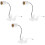 3Pcs White Lamp Socket Clip Holder Bendable Light Stand for Plant Grow 5