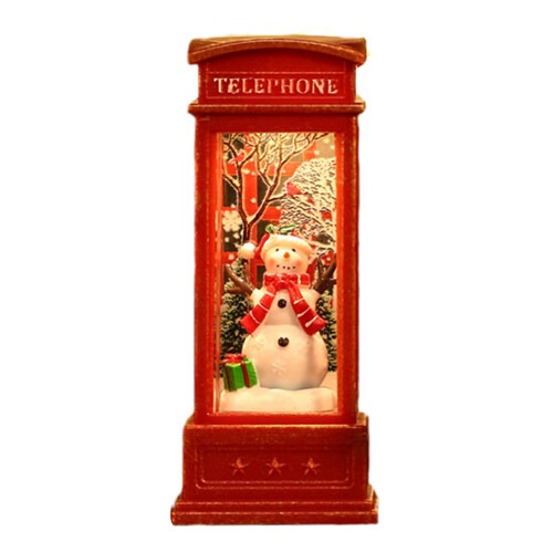 Snow Globe Lantern with Telephone Booth Design
