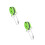2Pièces Réfléchissante Elastique Verte Sécurise 6