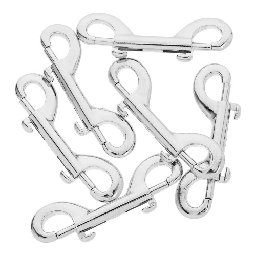 24Pièces Crochets Doubles Inoxydable Rotation 360 Argent 1